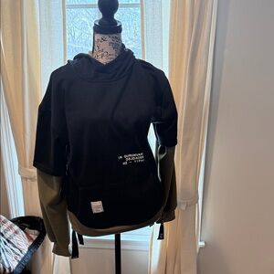 Black and Olive Hoodie